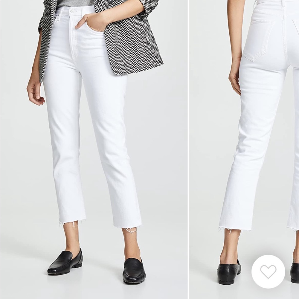 Agolde Hi Rise Straight Riley Crop Jeans in Blurred